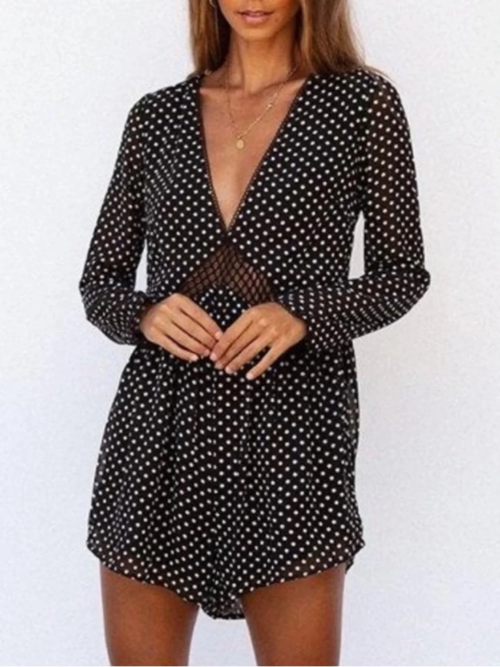 Sabo Skirt Reya Playsuit Romper Polka Dot Black White